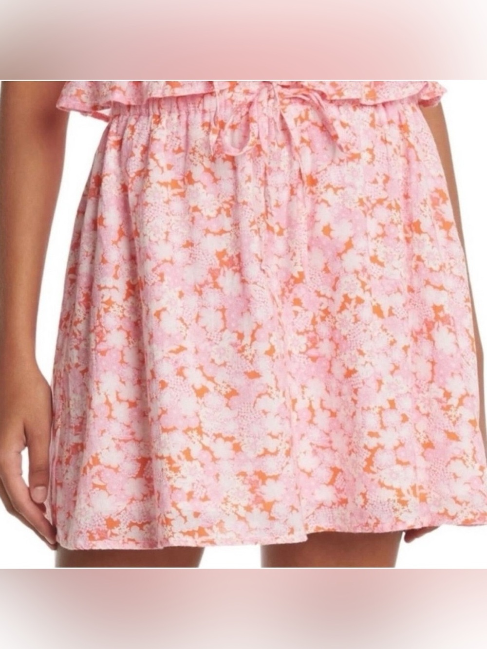 Abound Pink and Orange Floral Skirt
